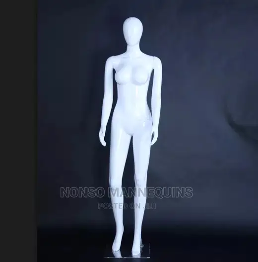 Female Glossy White Fibre Mannequin