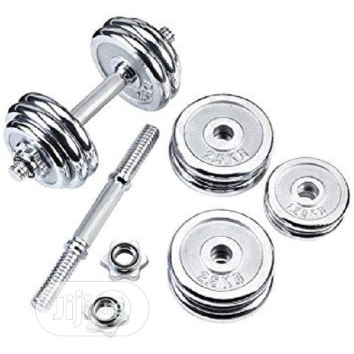 Adjustable 20kg Dumbbell Set- Silver