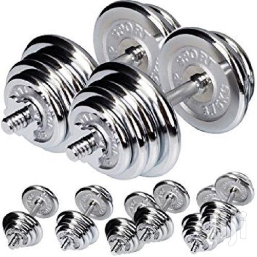 Adjustable 20kg Dumbbell Set- Silver