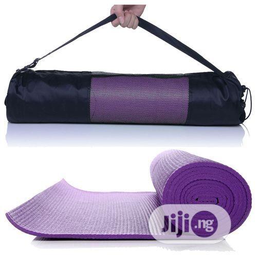 Premium Non-slip Yoga Mat With Carrying Bag - Purple