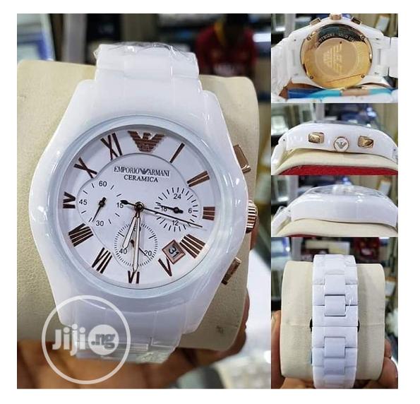 Emporio Armani Ceramic Wrist Watch - White