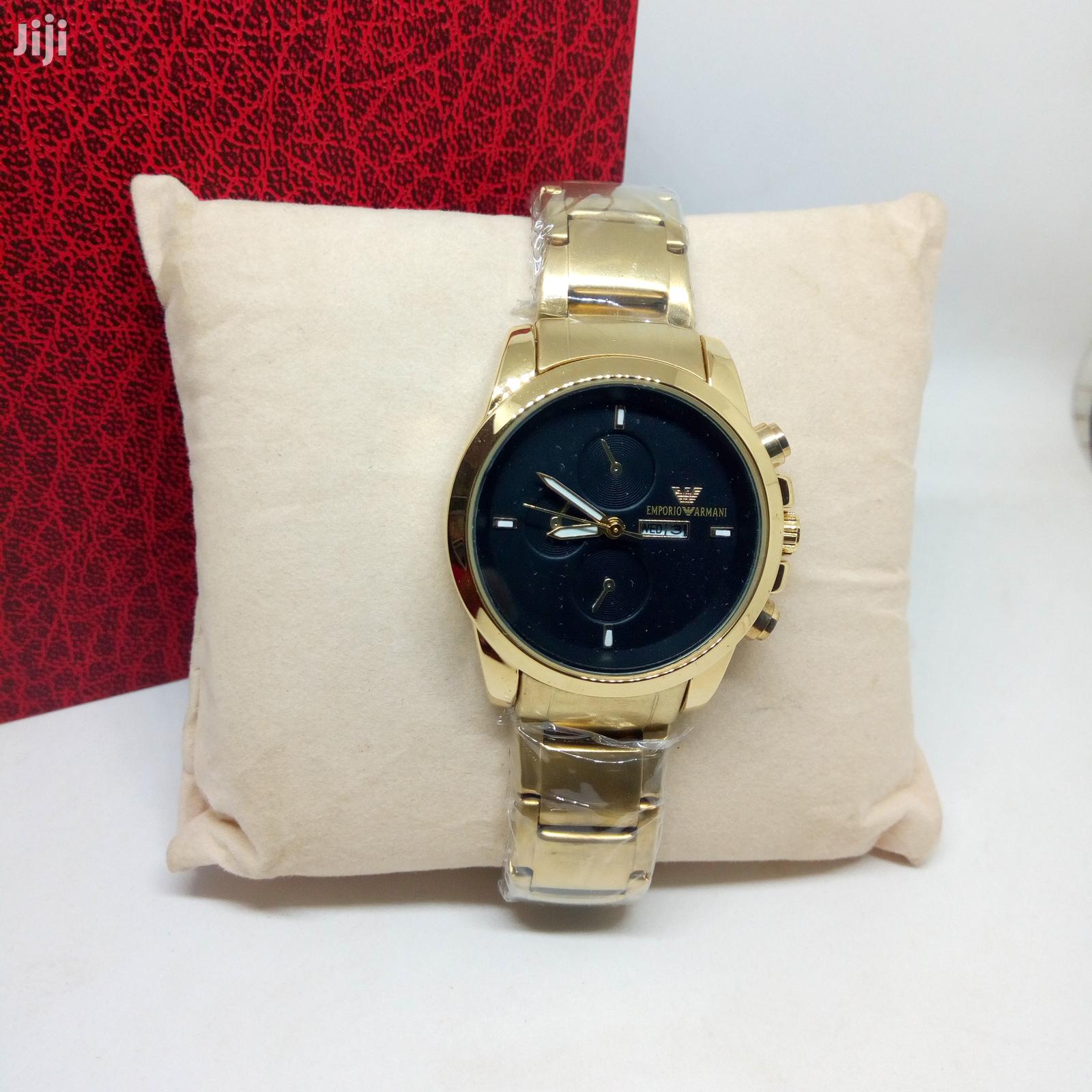 Emporio Armani Ladies Wrist Watch - Gold Strap
