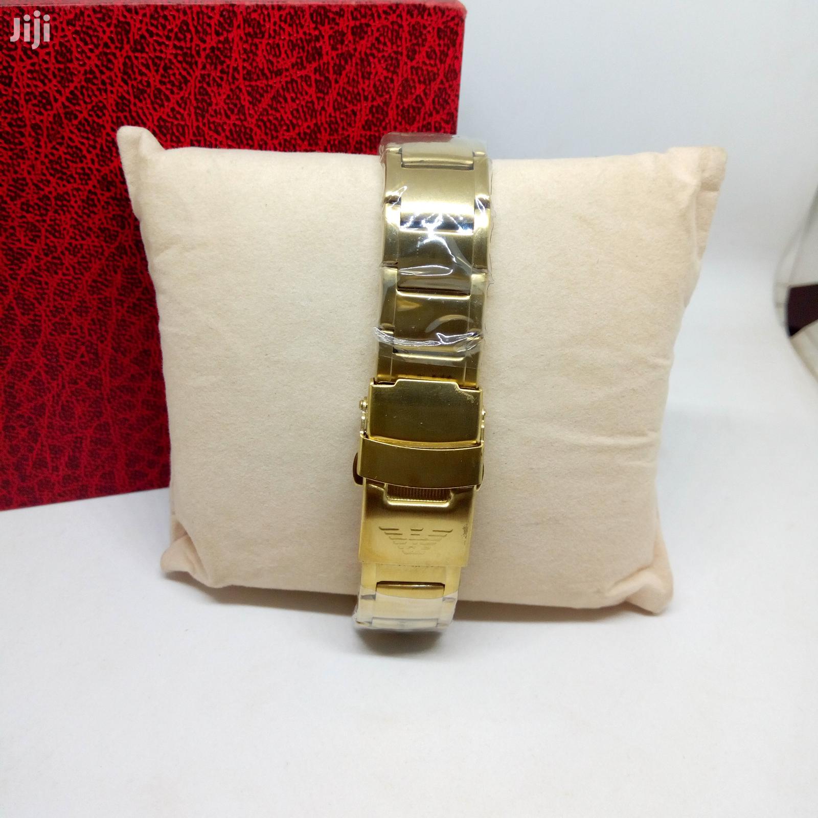 Emporio Armani Ladies Wrist Watch - Gold Strap