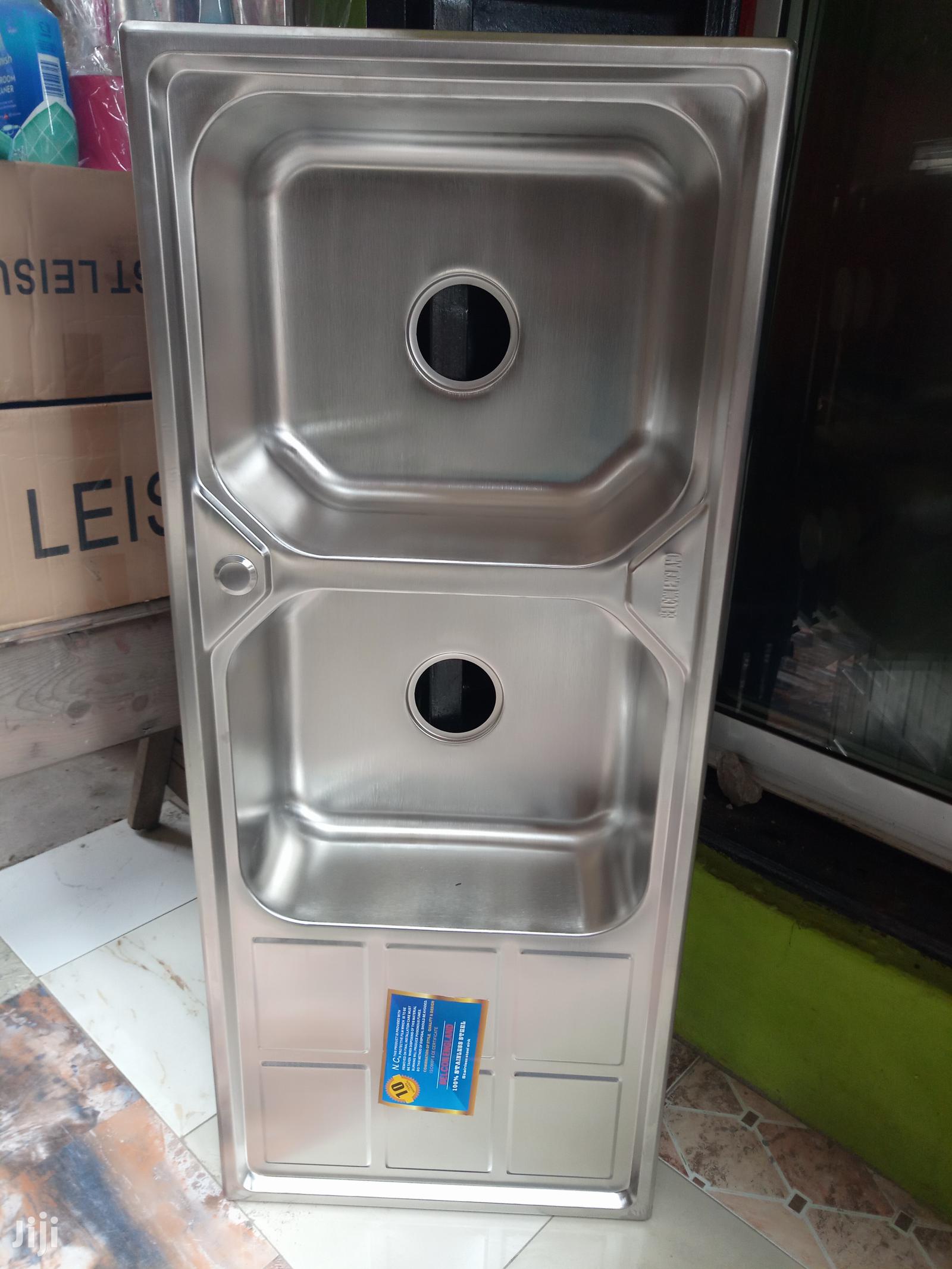 Double Bowl With Single Tray Stainless Steel Sink