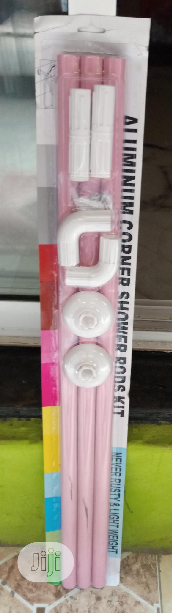 Aluminium Corner Shower Rods Kit