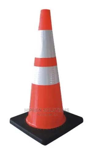 28" Orange PVC Traffic Safety Cone With Black Base BY HIPHEN SOLUTIONS