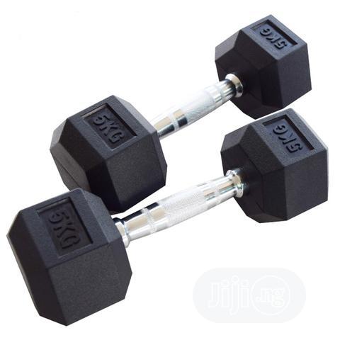 5kg Pair of Hexagonal Dumbell