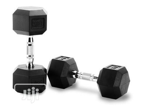 Pair of 10kg New Hexagonal Dumbell