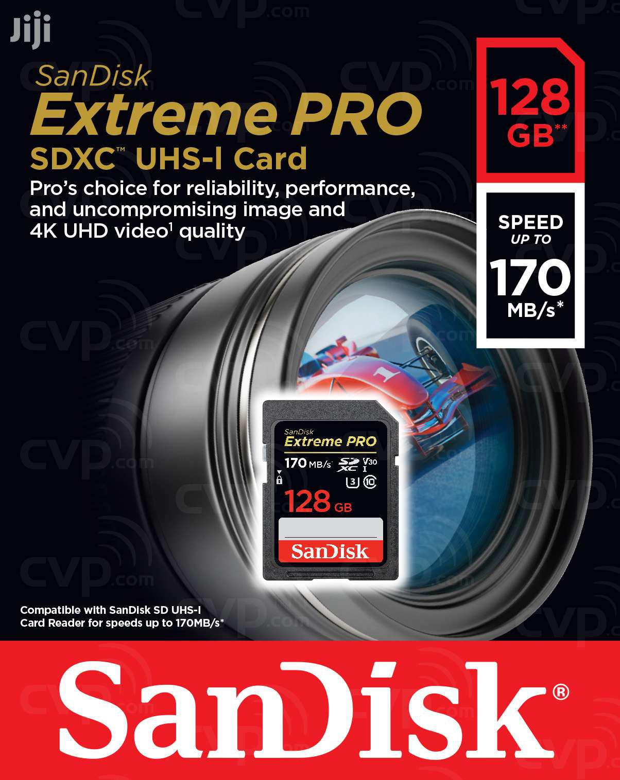 Memory Card Sandisk SD Memory Card 128gb 170mb/S