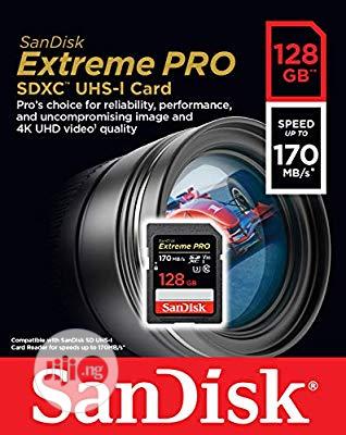 Sandisk 128GB 170mb/S SD Memory Card Extreme Pro 4k