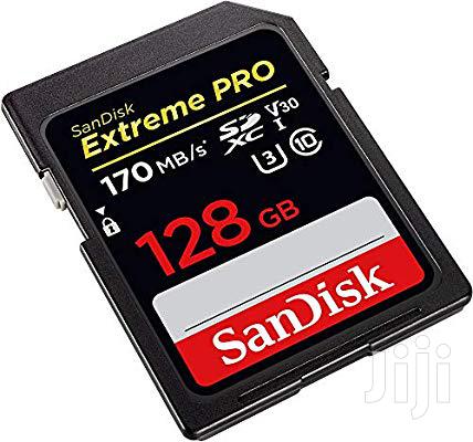 Sandisk 128GB 170mb/S SD Memory Card Extreme Pro 4k