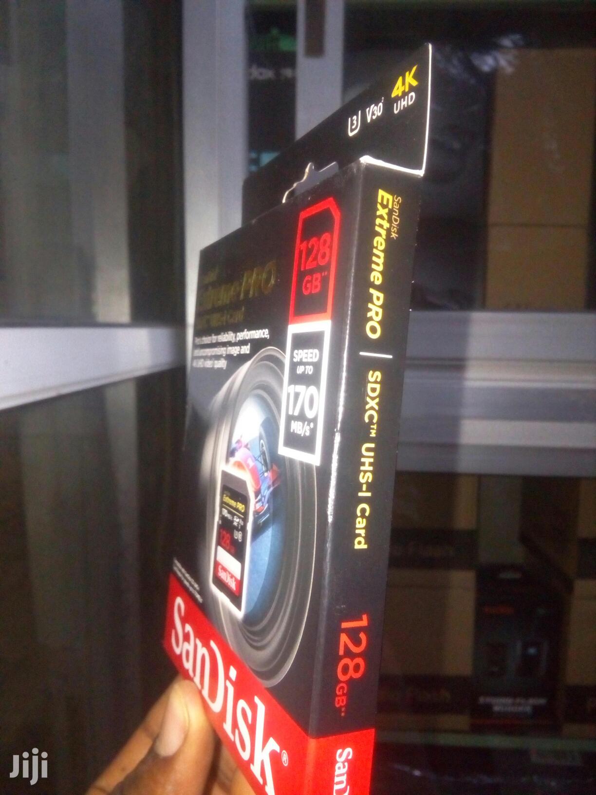 Sandisk 128GB 170mb/S SD Memory Card Extreme Pro 4k