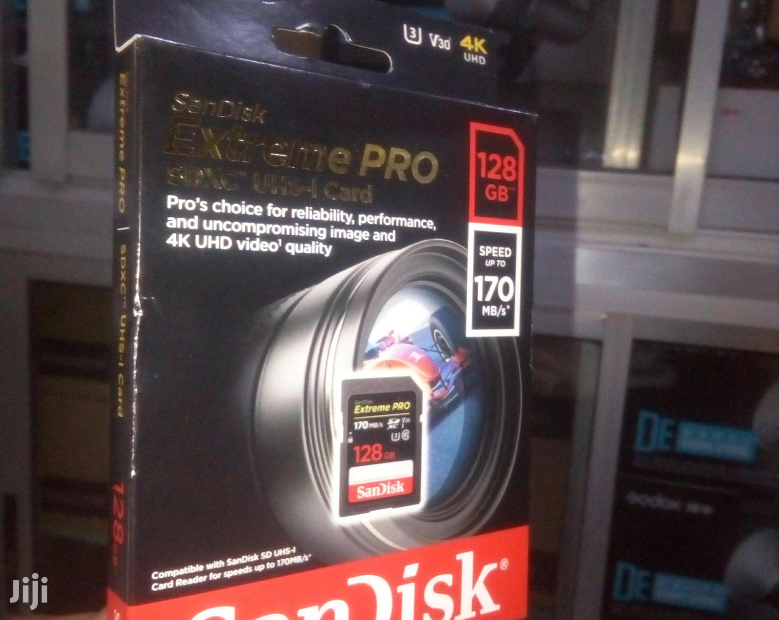 128GB 170mb/ Sandisk Extreme Pro SD Memory Card. 