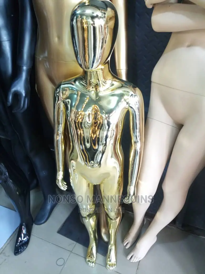 Age 6 to 10years Unisex Gold Silver Chrome Kid Mannequins