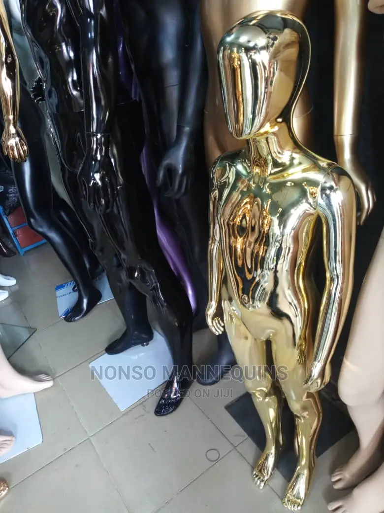 Age 6 to 10years Unisex Gold Silver Chrome Kid Mannequins