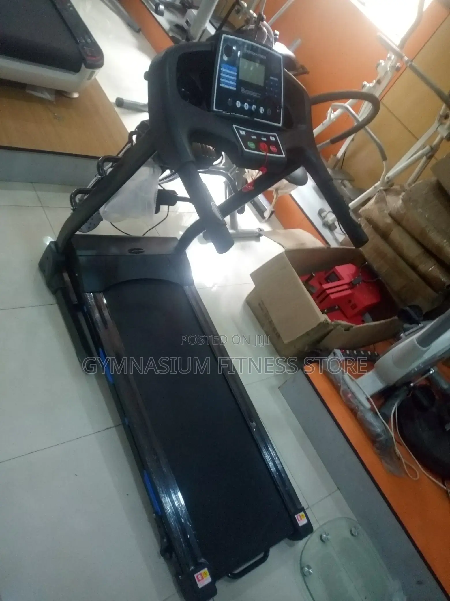 2hp Treadmill With Massager Black 3