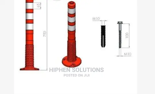 Surface Mount Delineator Reflective Warning Post - 4 Pieces