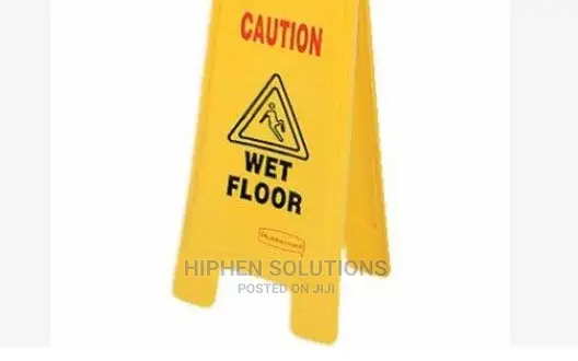 Hiphen 25" X 12" 2-sided Yellow Caution Safety Wetfloor Sign BY HIPHEN