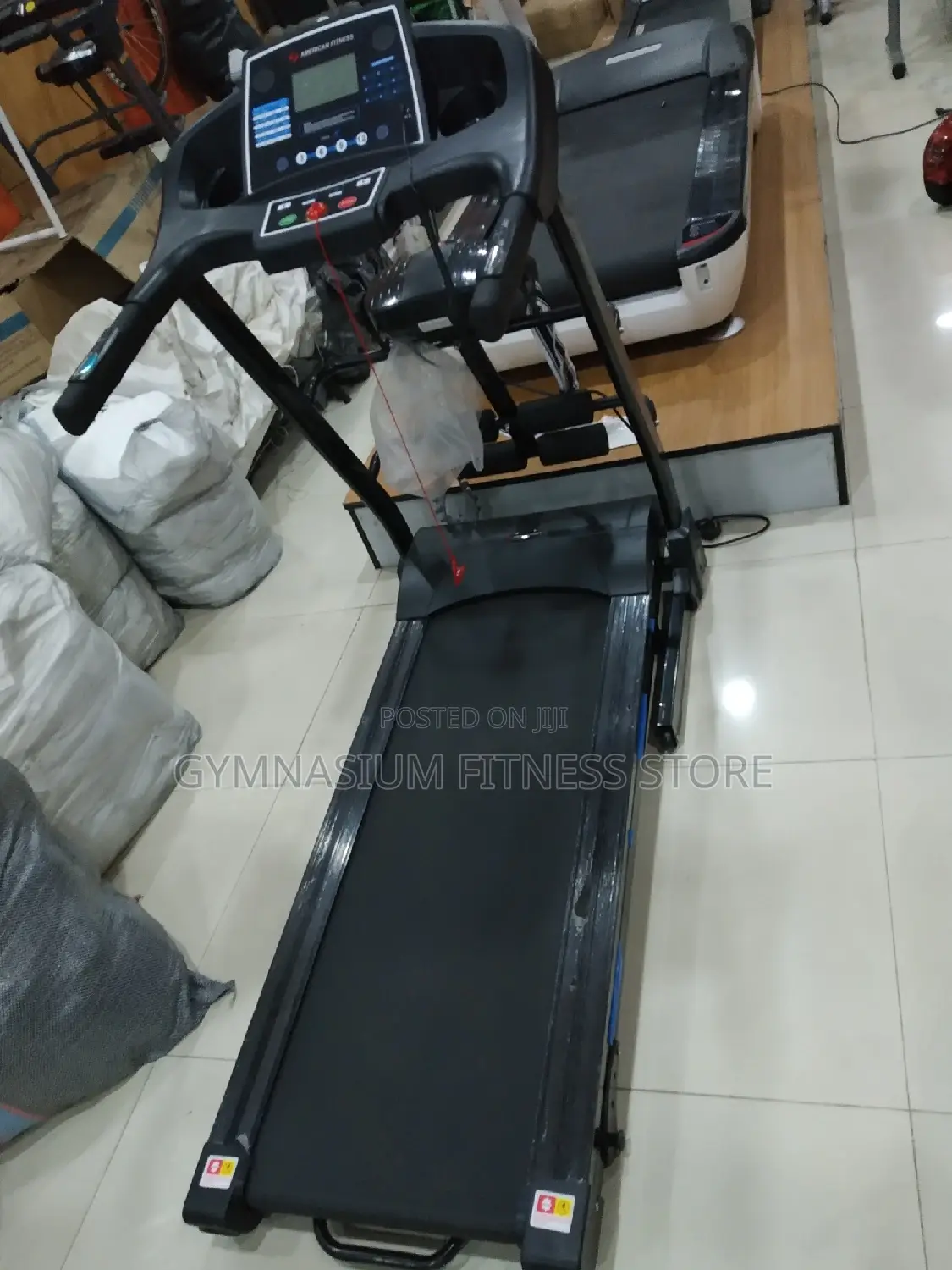 2hp Treadmill With Massager Black 1