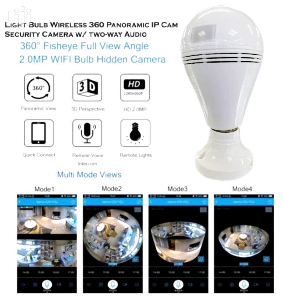 360 Degree Panorama 1080P IR Light Bulb Wifi Fisheye Security Camera