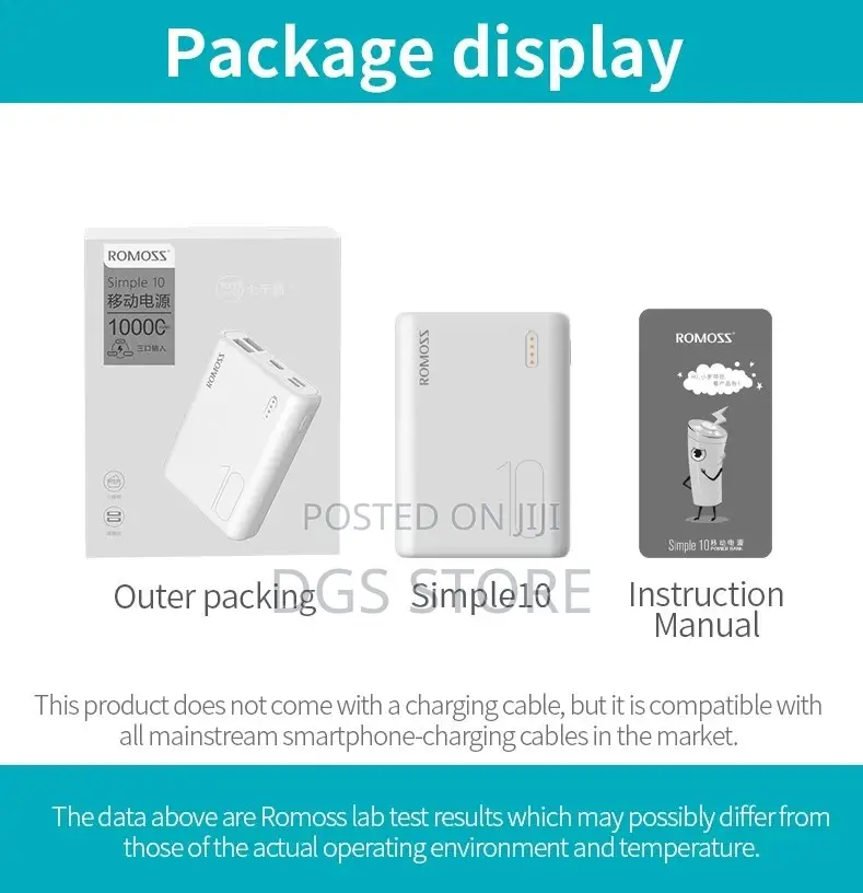 Romoss Simple 10 Power Bank 10,000mah