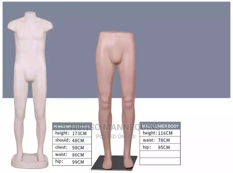 Male Headless Mannequin With Hands for Clothes Display