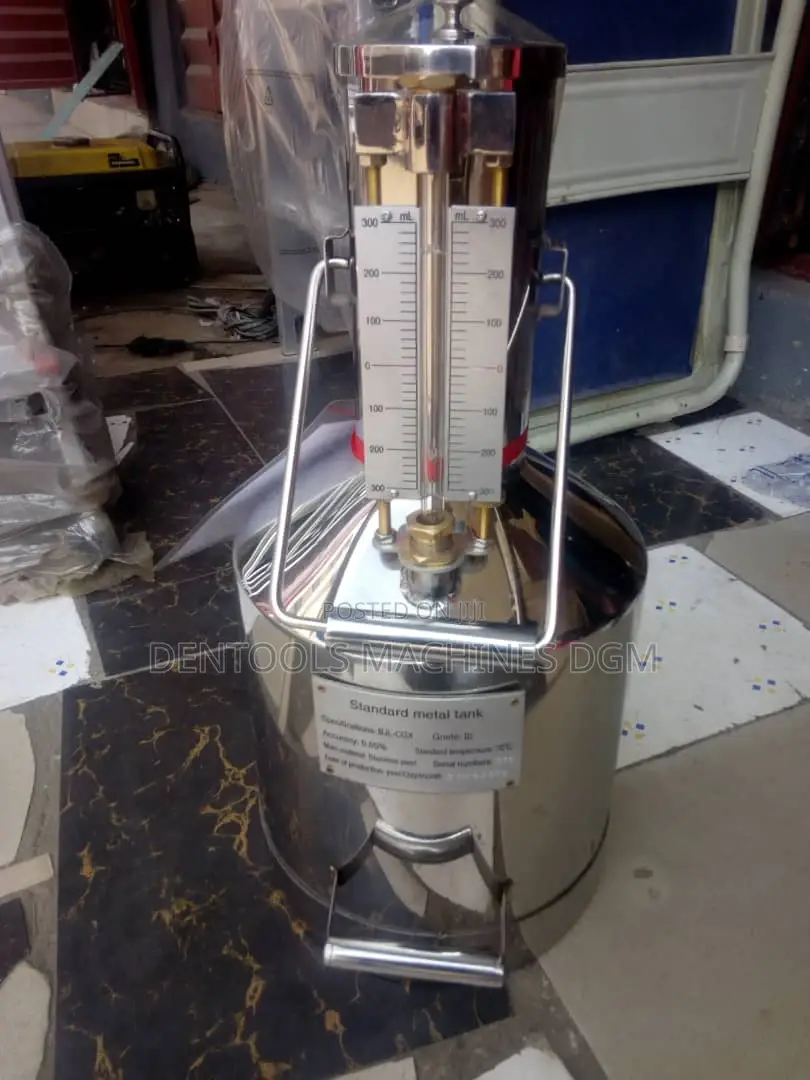 Stainless Steel Fuel Measuring Can Apparatus