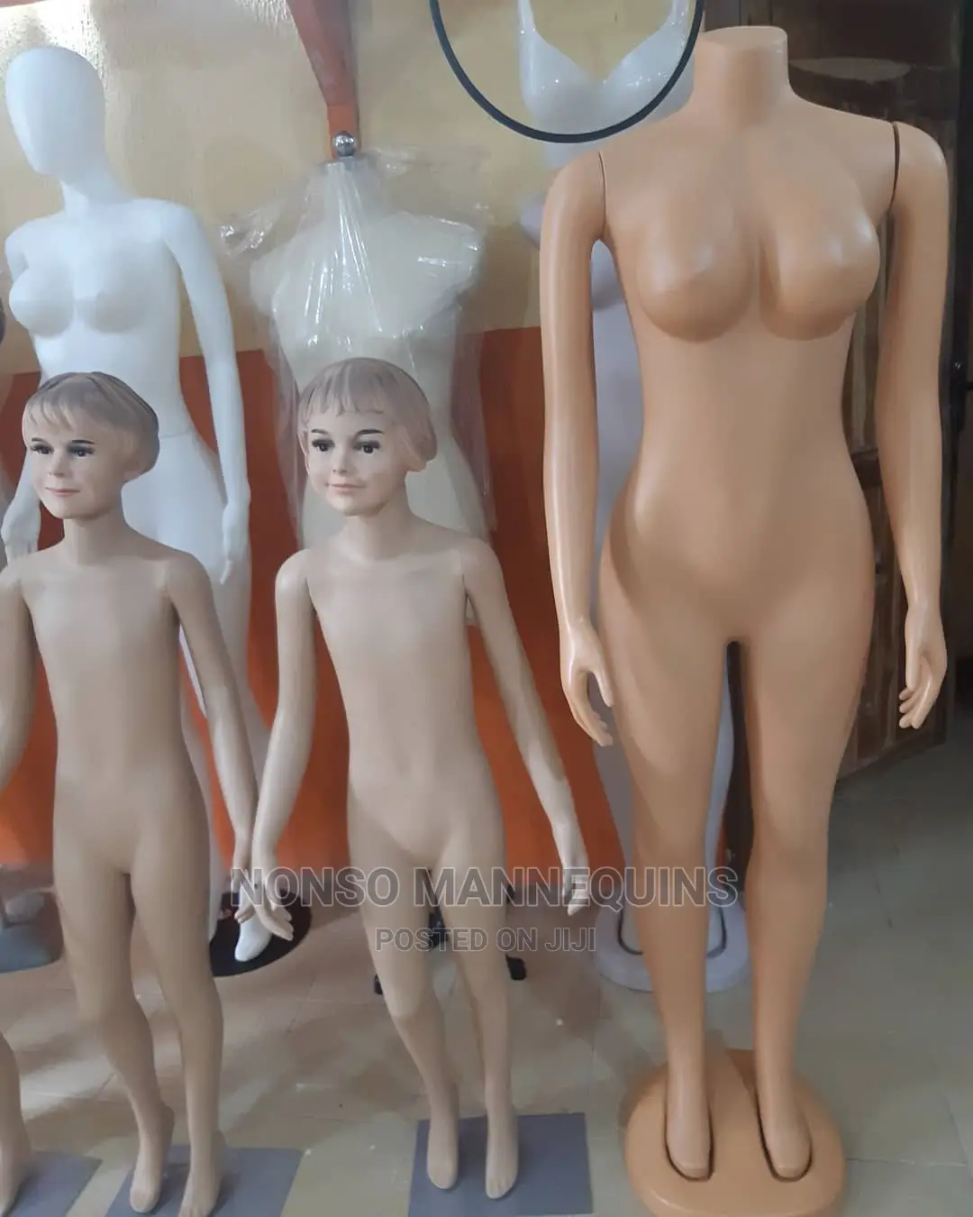 Female Brown Colour Mannequin Without Head but Has Hands