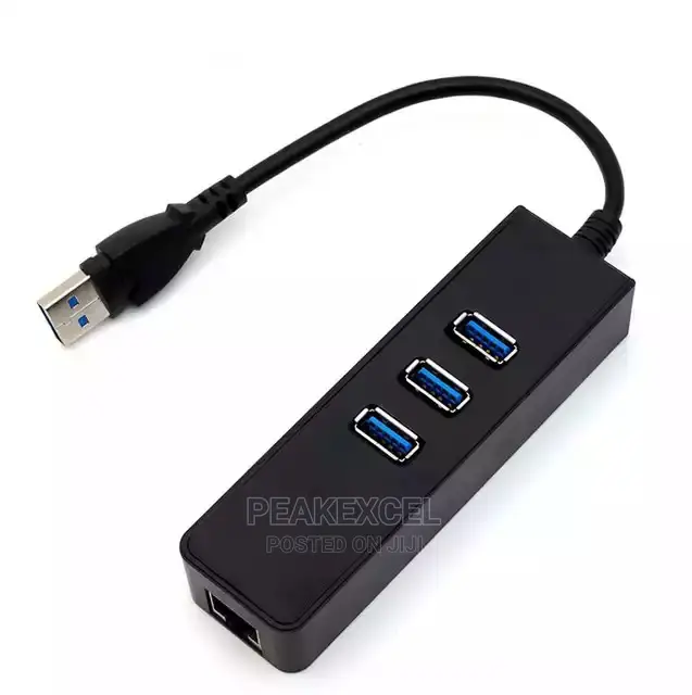 Usb3. 0 Hub 3port With Ethernet Converter Adapter