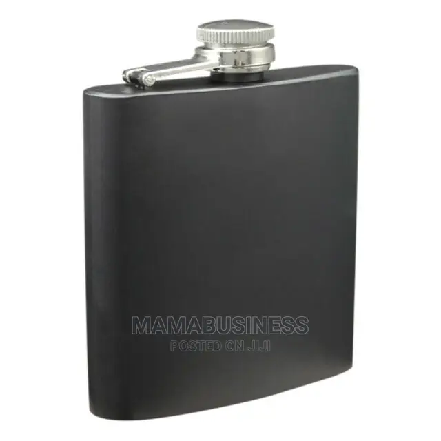 Unbranded Pocket Whisky Liquour Hip Flask - Black
