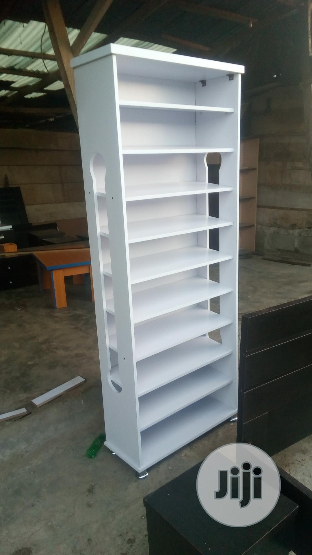 Available White Shoes Racks