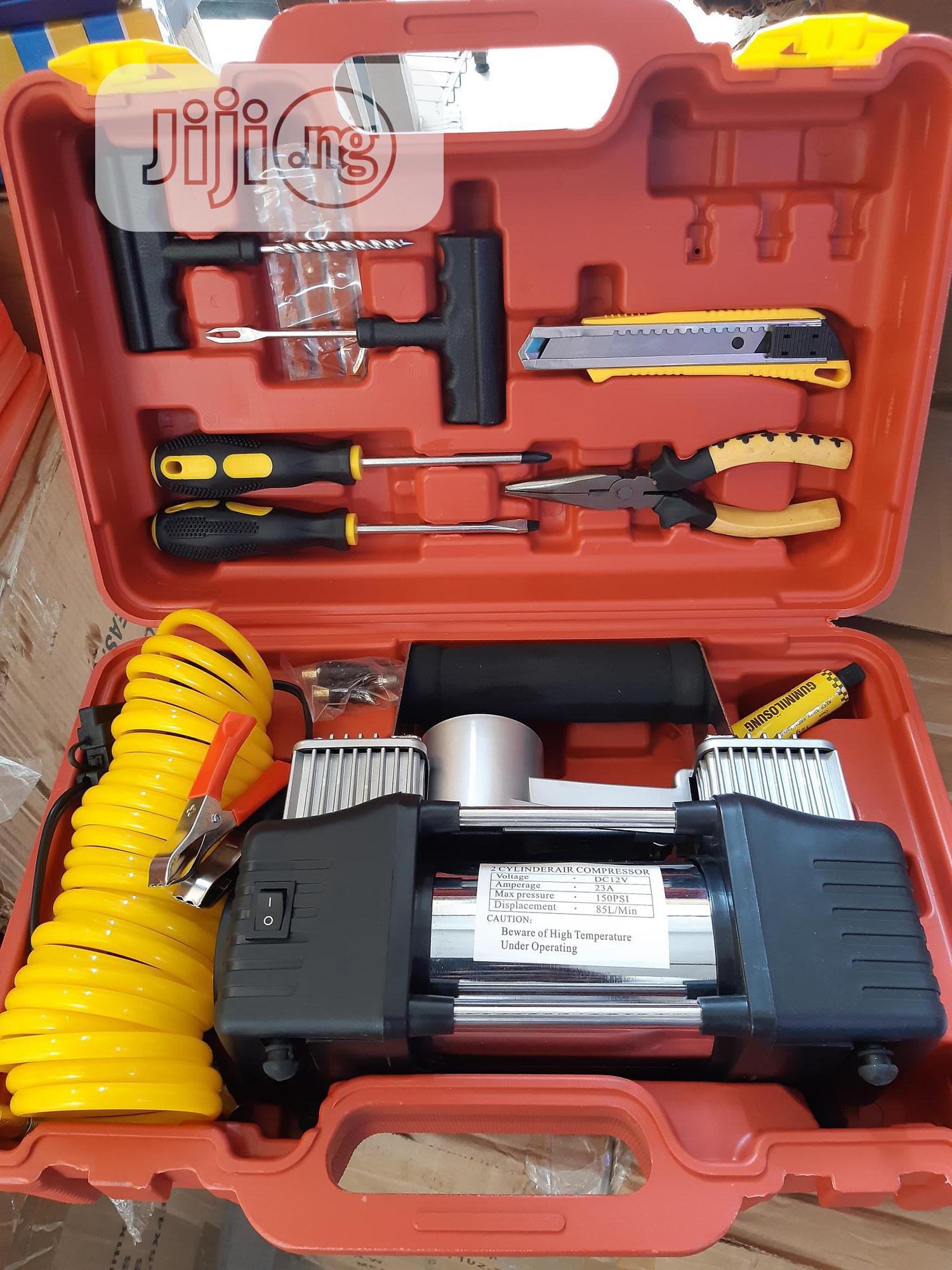 Double Cylinder Tyre Inflator Kit, (Grade A),Cars and Busses