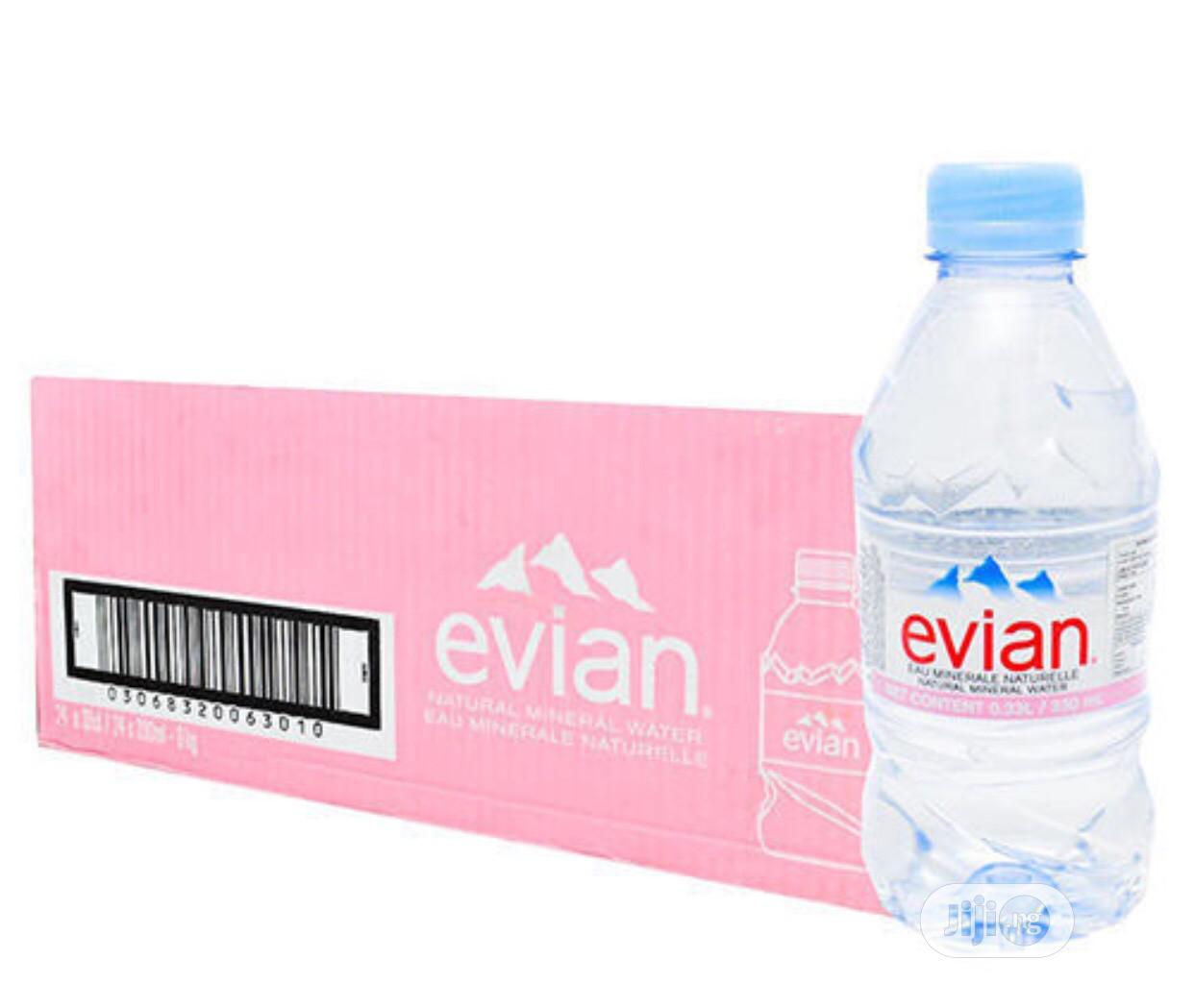 Evian Natural Mineral Bottle Water 24 X33ml