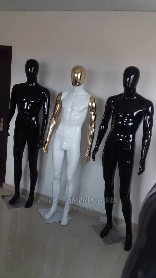 Male Gold & White And Black Glossy Male Mannequin Display