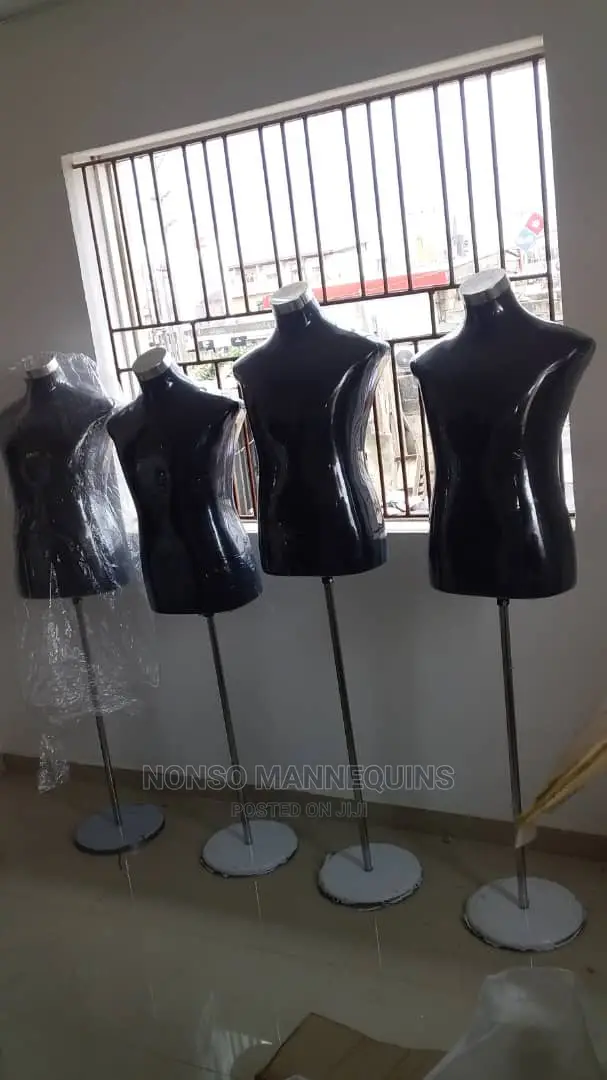 Black Colour Half Body Dressform(Model On Rod)