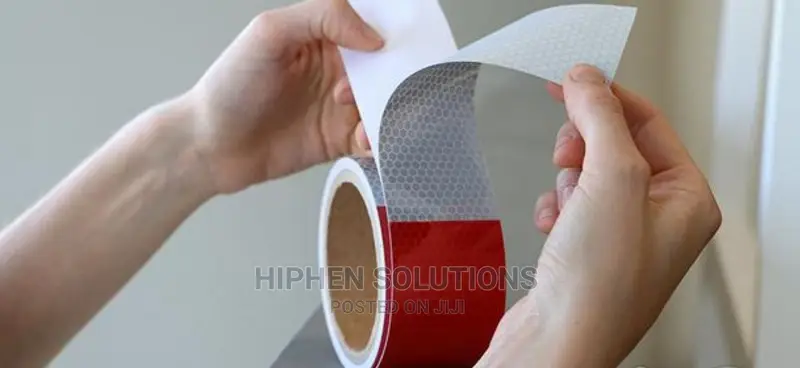 Safety Reflective Tape - Red & White - 2 Inches By 5 Yards By Hssl