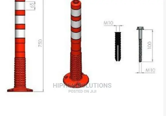 Surface Mount Delineator Reflective Warning Post - 4 Pieces By Hssl