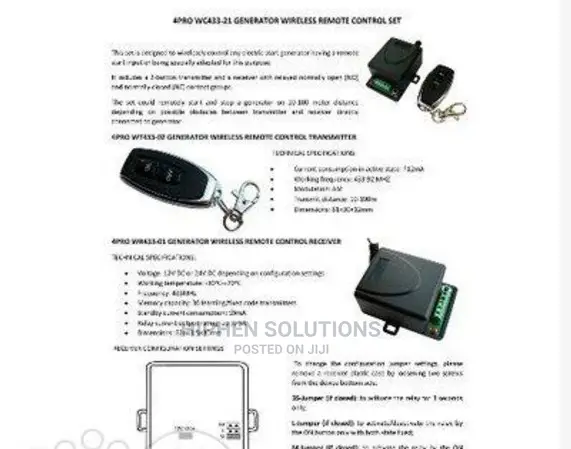 Start And Off Set Remote Control By Hiphen