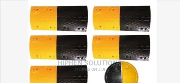 Five Meters Rubber Traffic Speed Breaker With End Caps BY HIPHEN LTD