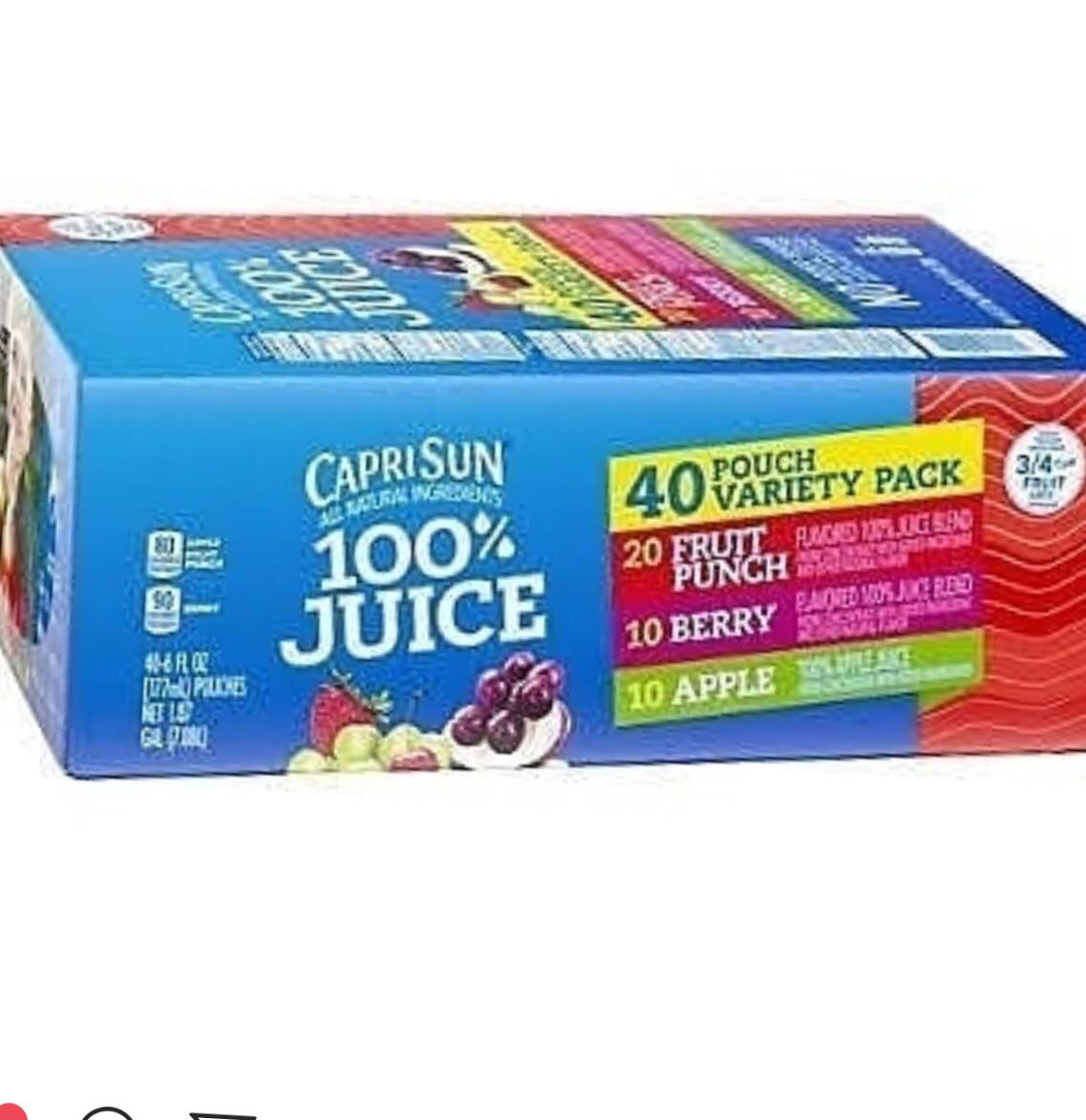 Caprisun Children Drinks 40 Packs Different Flavors