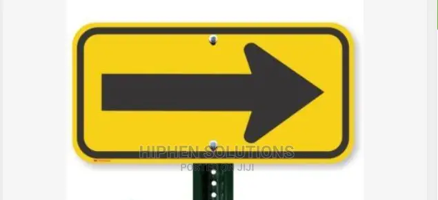High Reflective Films Road Safety Arrow Sign BY HIPHEN SOLUTIONS LTD