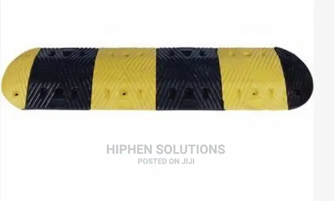 2m Length Rubber Traffic Speed Bump Hump With End Caps By Hiphen
