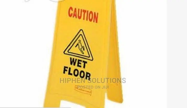 Hiphen 25" X 12" 2-sided Yellow Caution Safety Wet Floor Sign By Hip