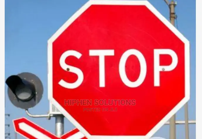 Stop Signage Post By Hiphen Solutions