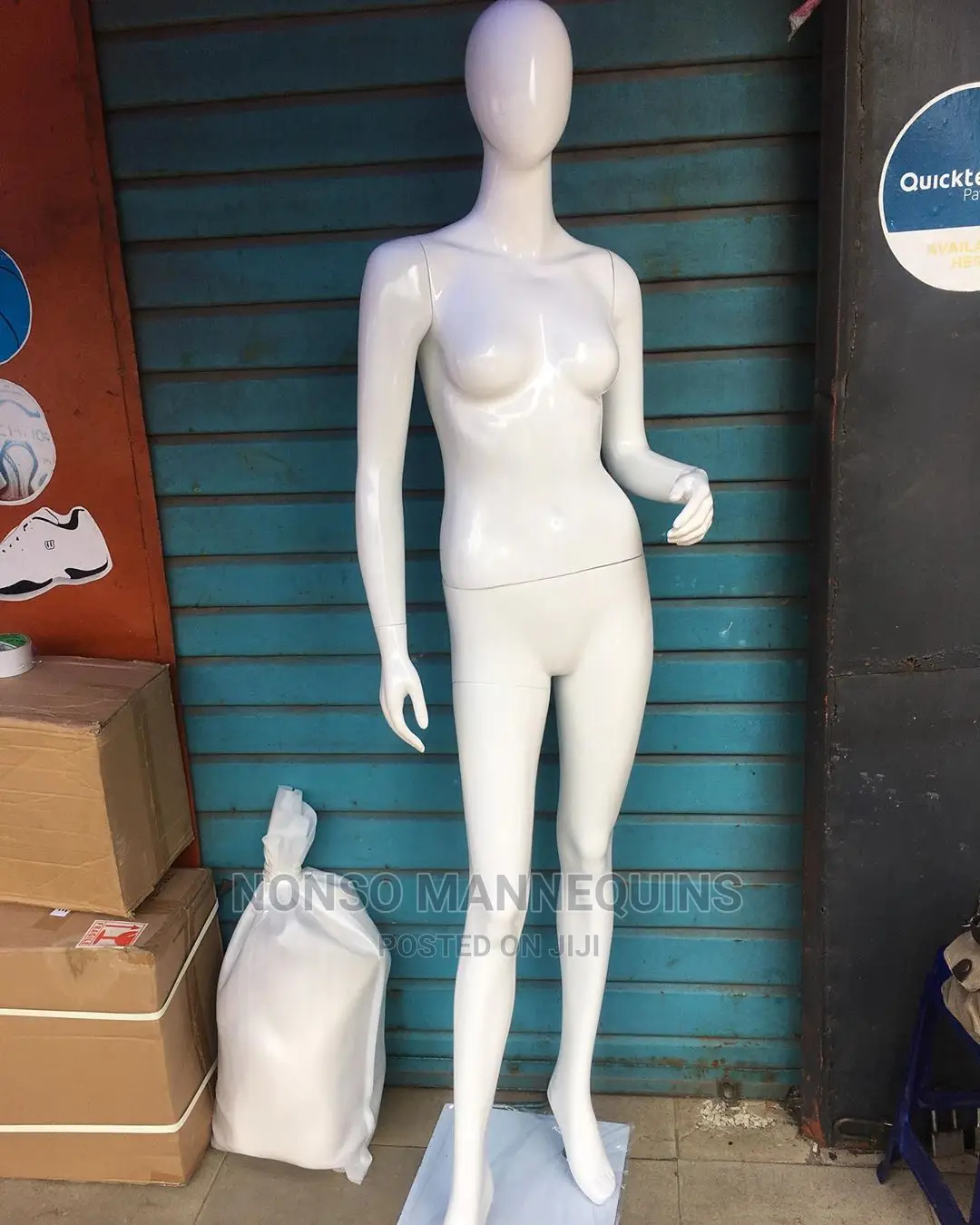 Fashion Fibre Glass Female All White Display Models