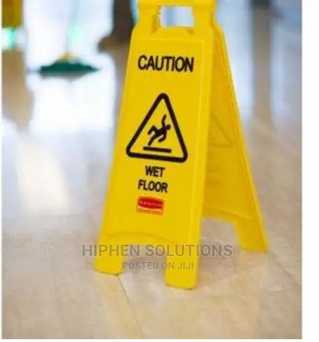 Yellow Caution Safety Wet Floor Sign By Hss