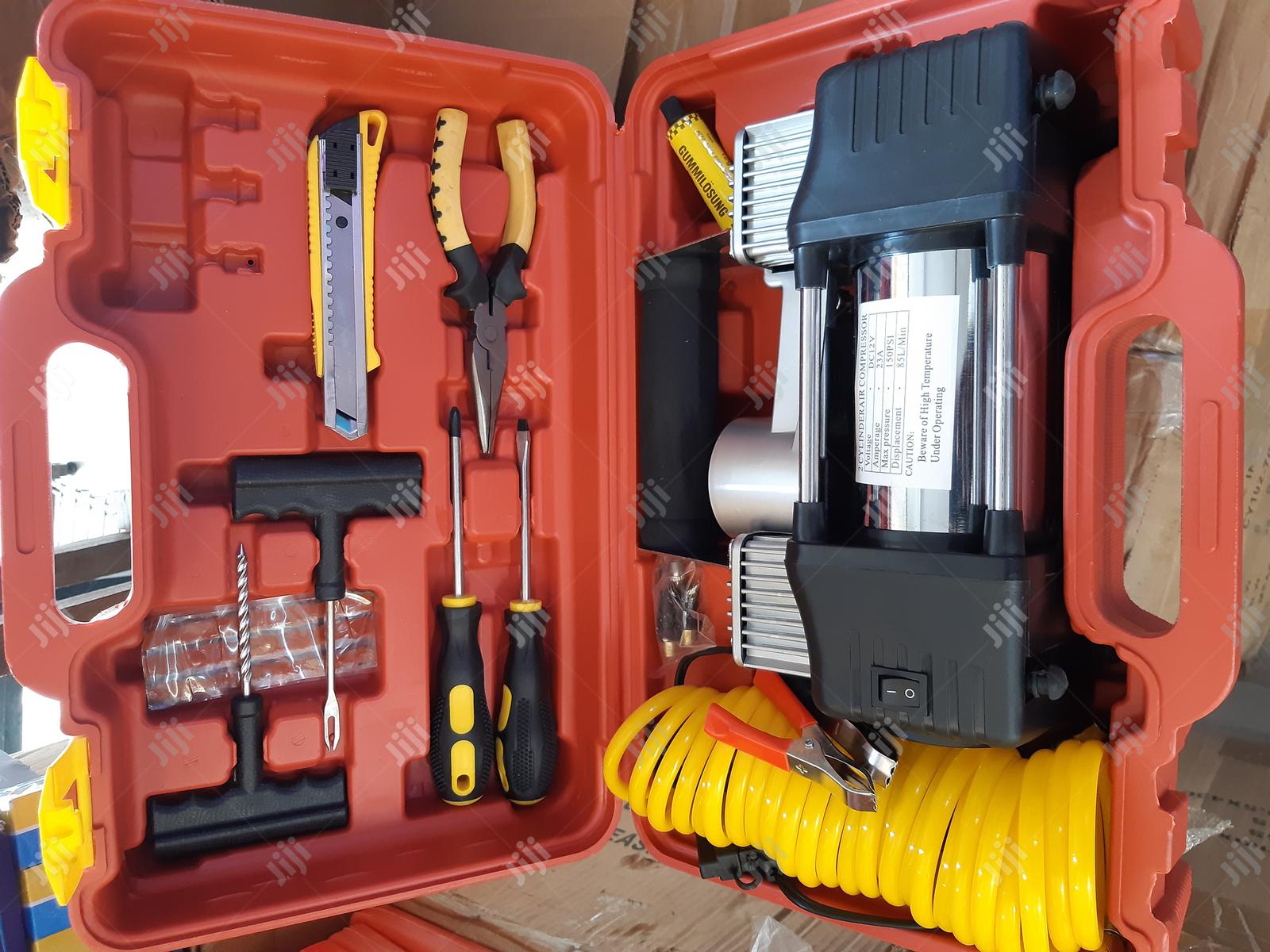 Double Cylinder Tyre Inflator Kit, (Grade A),Cars and Busses
