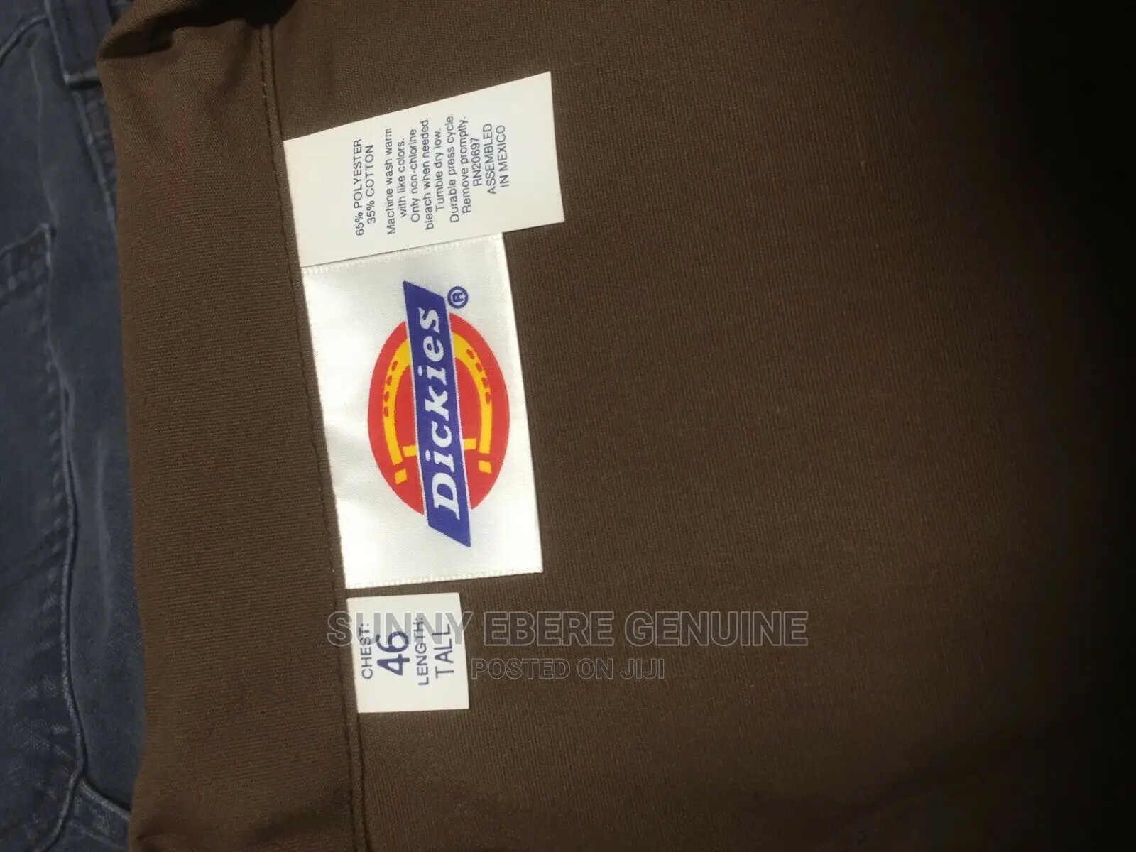 Coveralls Brown Short Sleeves Dickies 65/35 Size 46 Long