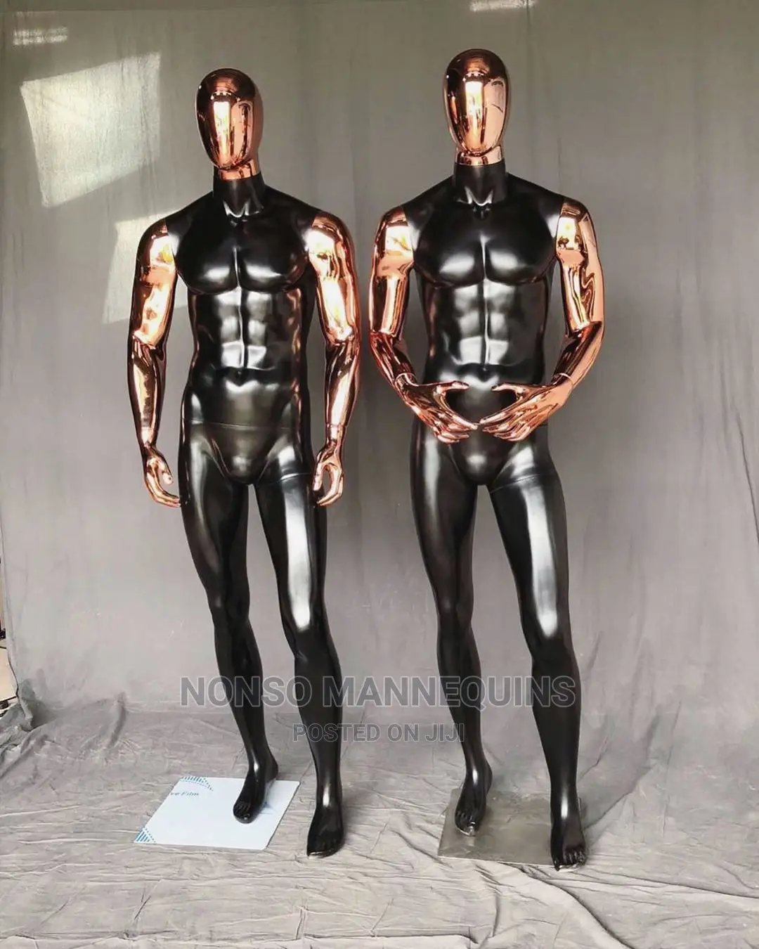 GOLD BLACK Female and Male Clothes Mannequins