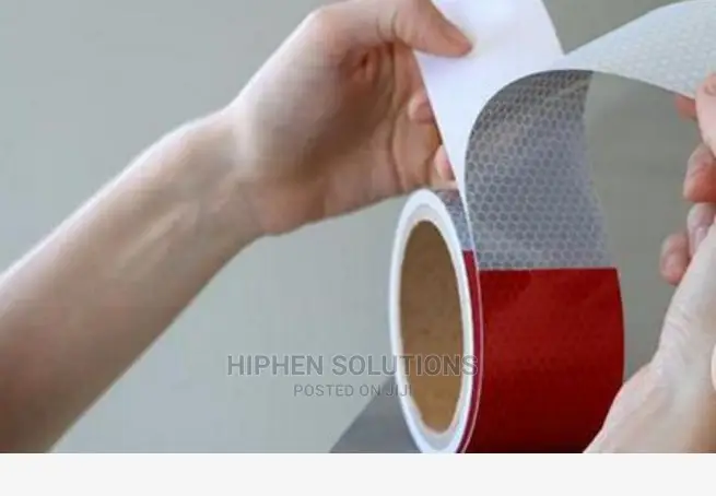 Safety Reflective Tape - Red & White - 2 Inches By 5 Yards By Hs